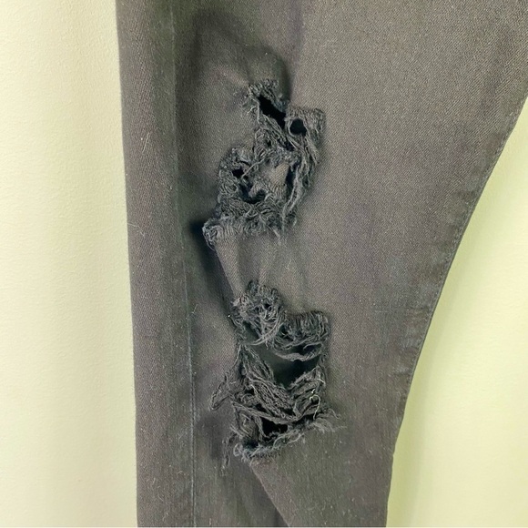 AG Adriano Goldschmied The Prima Cigarette Leg Black Distressed Jeans Size 29 R - Picture 8 of 11